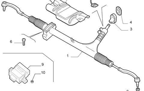 Řízení komplet mechanické s posilovačem se servotronik
