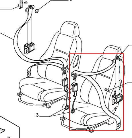 Bezpečnostní pás levý přední 5dv