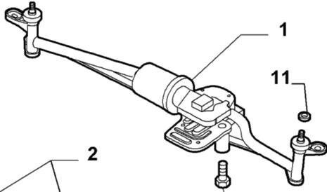 Mechanizmus předního stěrače komplet
