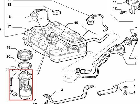 Palivové čerpadlo 1.2, 1.4, 1.6 orig.