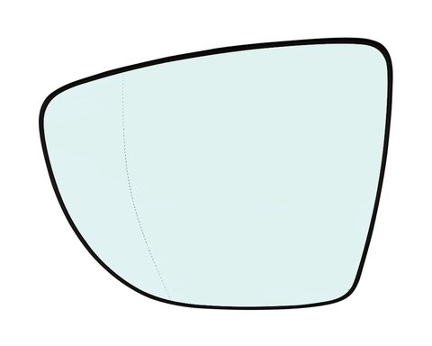 Levé sklo zpětného zrcátka s plastovým držákem vyhřívané asférické