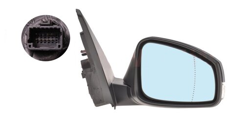 Pravé zpětné zrcátko elektricky ovládané elktricky sklopné vyhřívané pro lak - 8 pinů