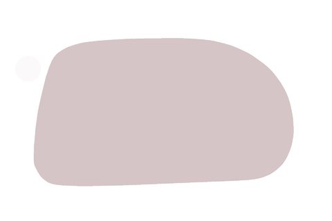 Sklo zpětného zrcátka pravé