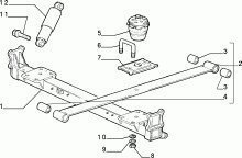 Uložení listového pera  - přední  L = P