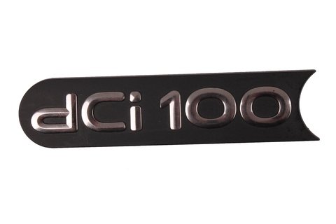 Nápis levé přední lišty dveří - dCi 100 - černý