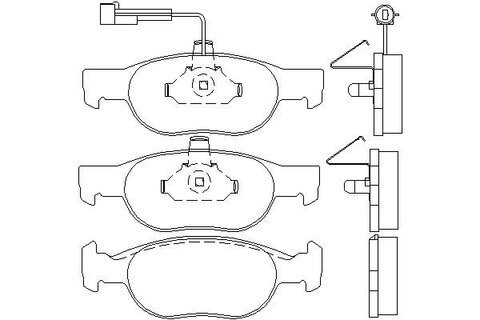Brzdové destičky přední 1 senzor
