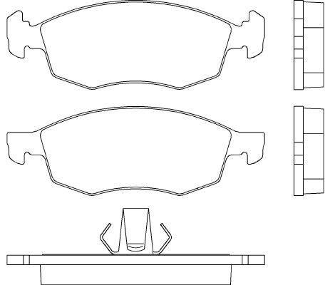 Brzdové destičky přední