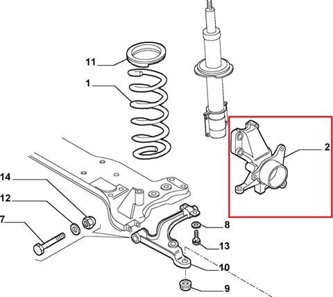 Těhlice přední levá (15 palců)