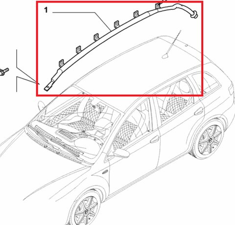 Airbag stropní pravý P