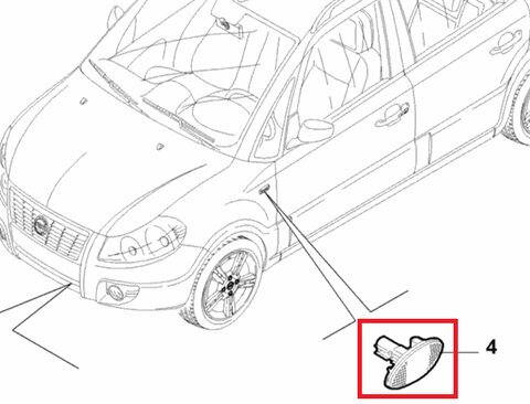 Blikač boční  L=P 08-