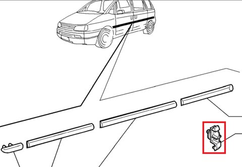 Příchytka boční lišty