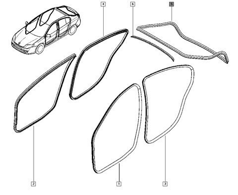 Těsnění zadních dveří kufru - kombi