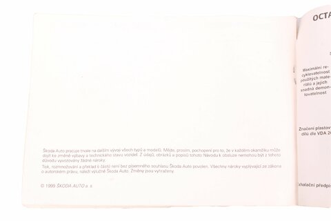Návod k obsluze OCTAVIA 1998-