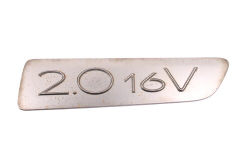 Nápis pravé přední lišty dveří - 2.0 16V - stříbrný