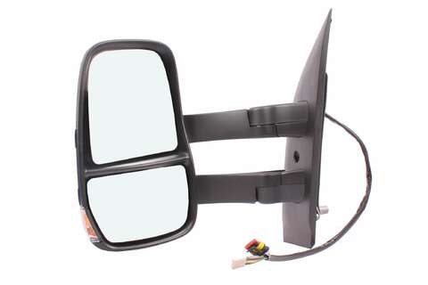 Vnější zpětné zrcátko LEVÉ komplet, dlouhé rameno, s teplotním čidlem, elektrické, vyhřívané komplet