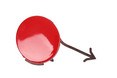 Záslepka tazného oka do zadního nárazníku