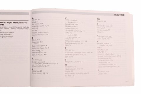 Návod k obsluze FABIA CZ 2001