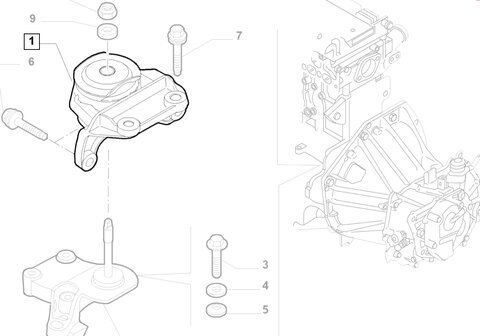 Silentblok převodovky orig.