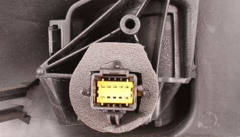 Pravé zpětné zrcátko 7-PIN elektricky ovládané s teplotním čidlem - pro lak