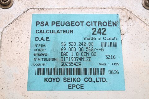 Řídící jednotka posilovače řízení 9652024280