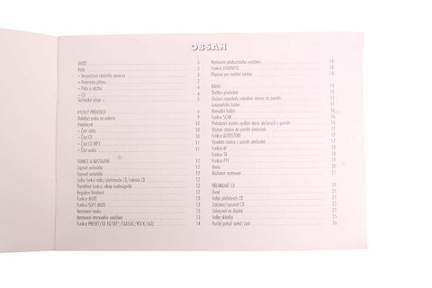 Návod k použití autorádia CZ FIAT