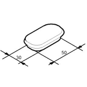 Gumová záslepka 30x50 original