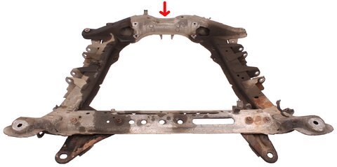 Rám pod motor  - vybrání na výfuk