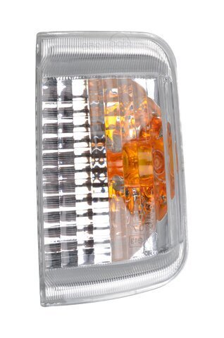 Blikač do zpětného zrcátka pravý P (bílo oranžový) - bílá žárovka