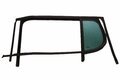 Sklo boční levé zadní s těsněním tmavě zelené hatchback