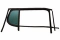 Sklo boční pravé zadní kufr tmavě zelené hatchback