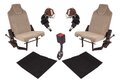 Třetí řada sedaček a příslušenství - béžová