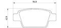 Brzdové destičky zadní (komplet s montážním materiálem)