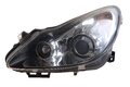 Světlomet přední halogen s čočkou černý levý -2011 H7+H1+H1 (EK) 93189365
