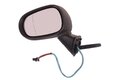 Levé zpětné zrcátko elektricky ovládané vyhřívané černé s bílím blikačem