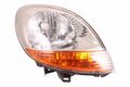 Pravé přední světlo H4 s oranžovým blikačem
