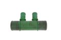 Plastová spojka hadic chlazení spodní - dvojité téčko